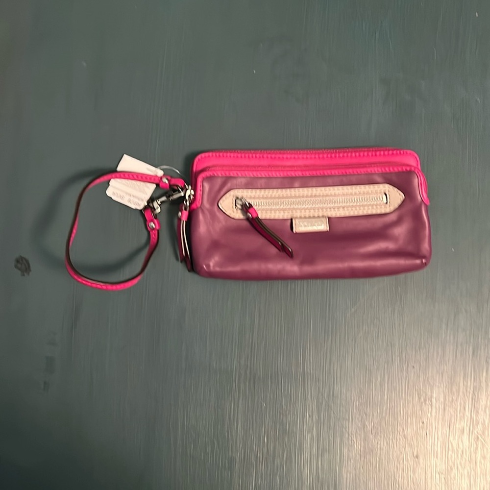 Coach pink wristlet